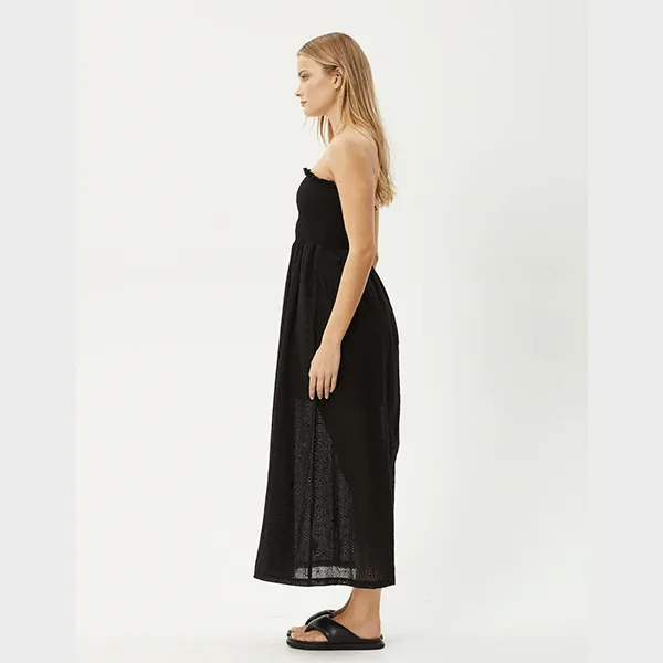 Afends Marlow Strapless Maxi Dress - Black