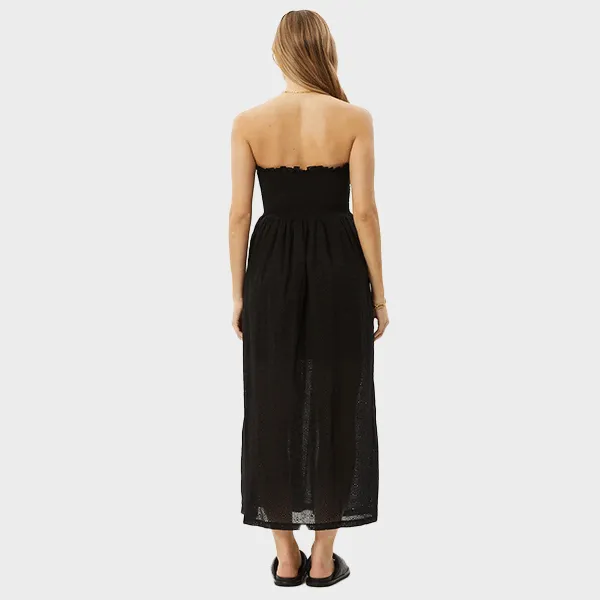 Afends Marlow Strapless Maxi Dress - Black