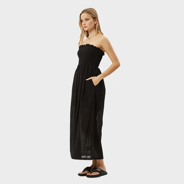 Afends Marlow Strapless Maxi Dress - Black