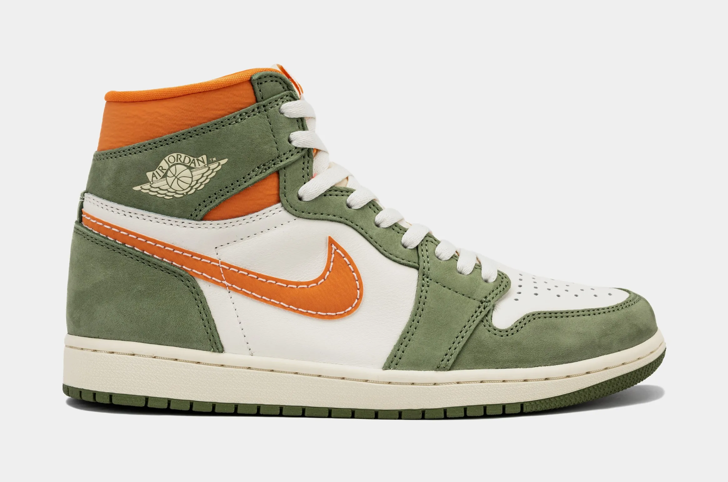 Air Jordan 1 High OG Craft Celadon Mens Lifestyle Shoes (Celadon/Bright Mandarin/Coconut Milk)