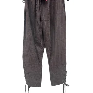 'Ankle Cuff' Medieval Pants - Striped Brown