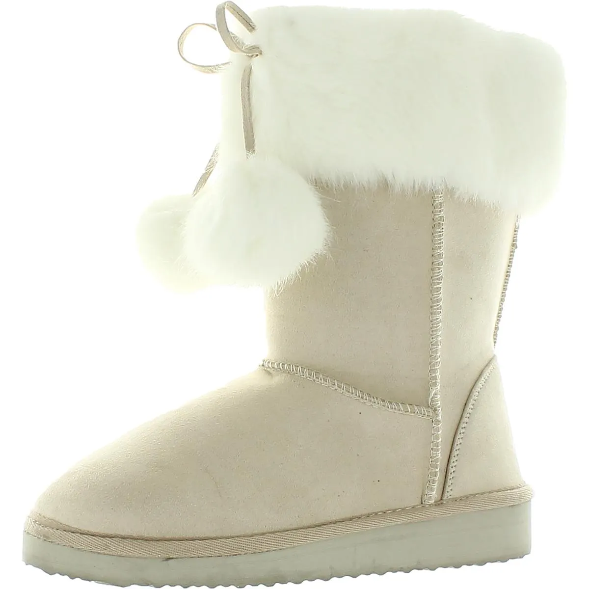 Array Womens Peak Faux Suede Cold Weather Shearling Boots