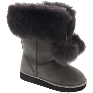 Array Womens Peak Faux Suede Cold Weather Shearling Boots