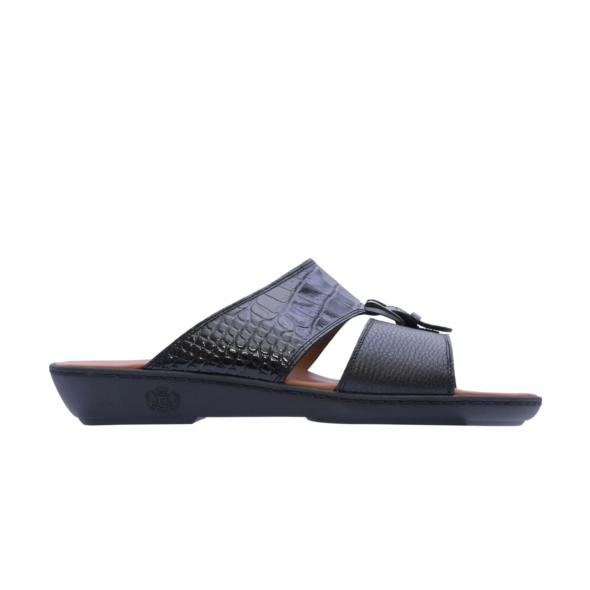 A.Testoni Men's TLM Pr.Croc Calf Sandal