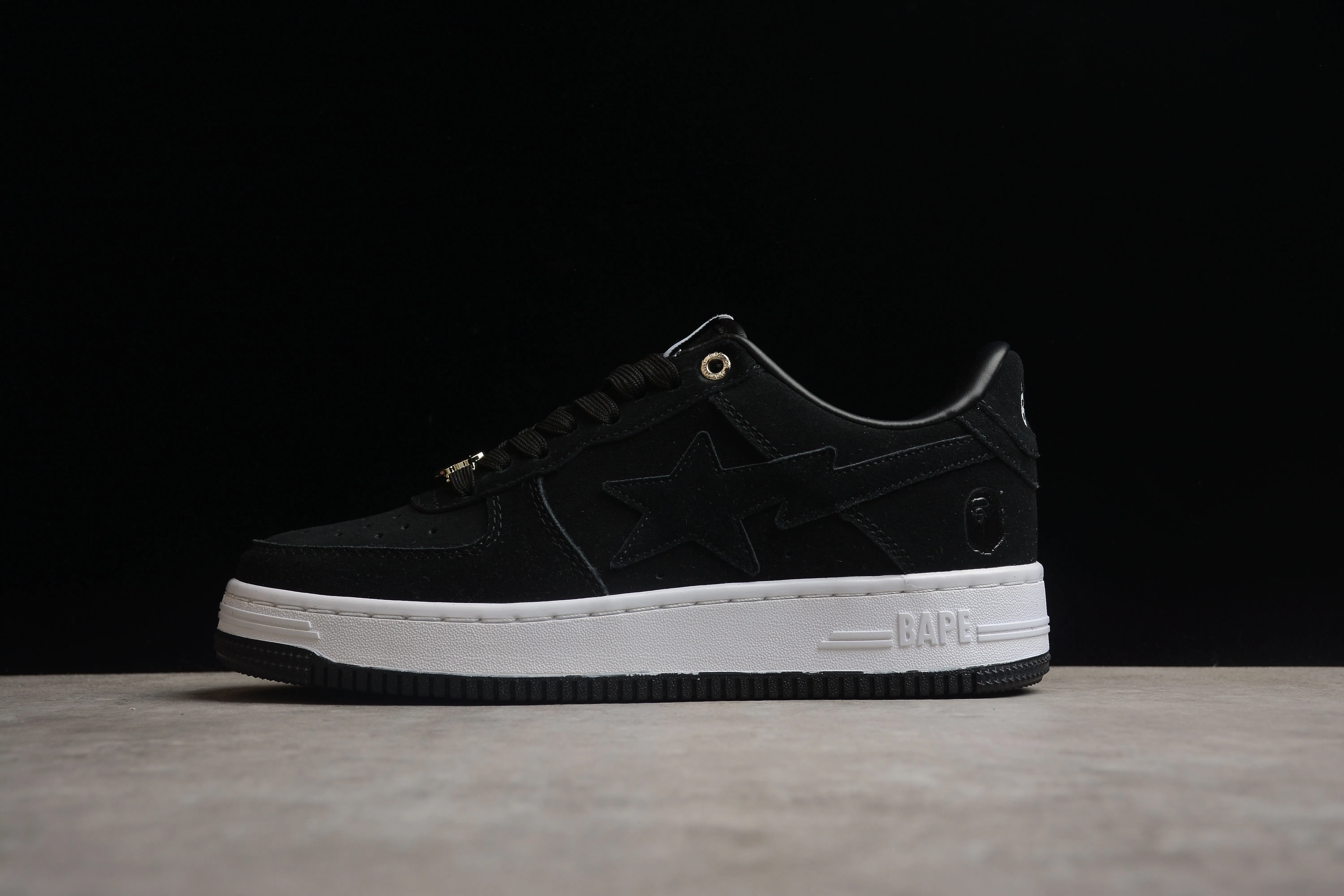 BAPE STA Low-Top Black Suede Sneakers