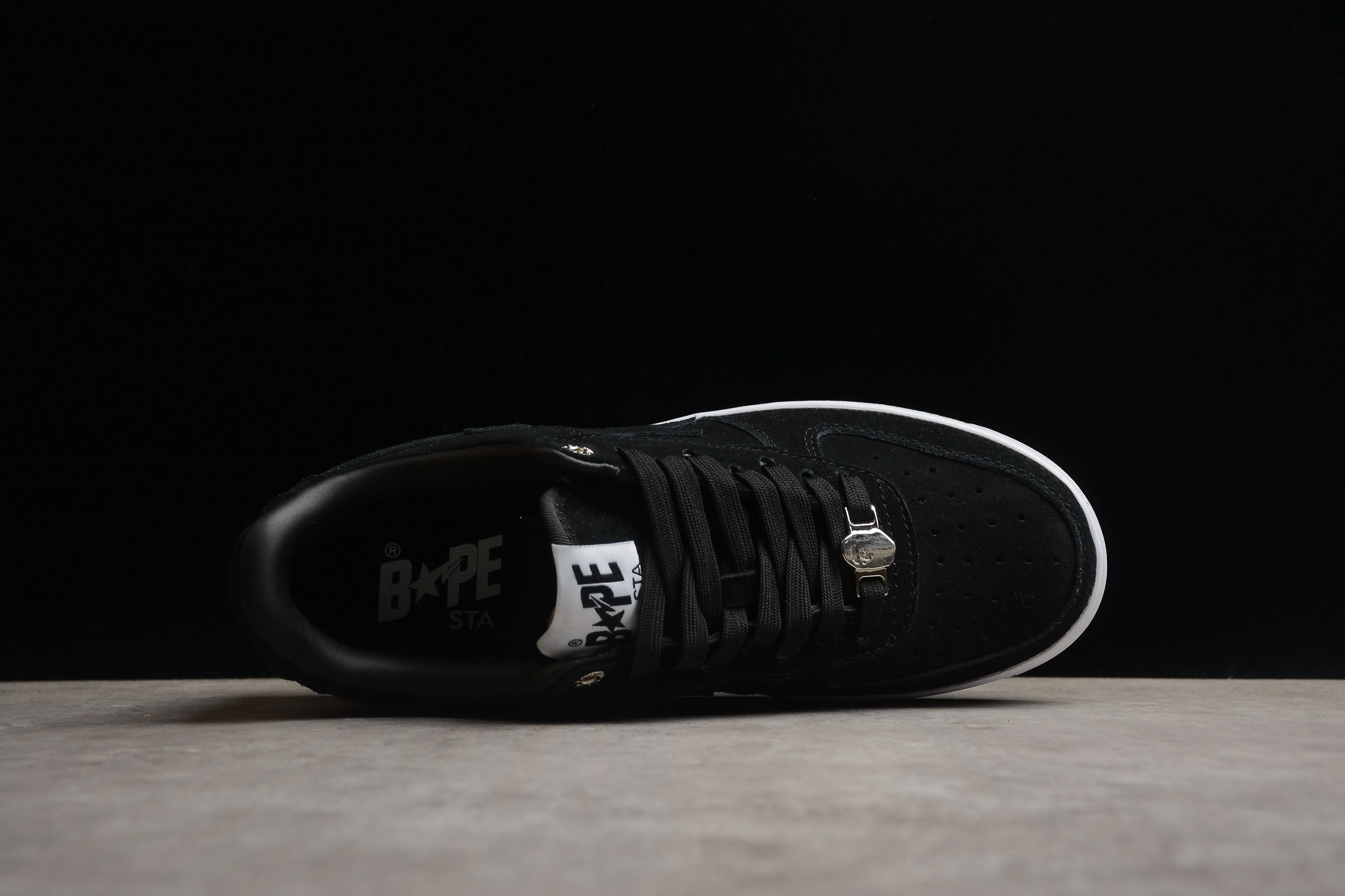 BAPE STA Low-Top Black Suede Sneakers