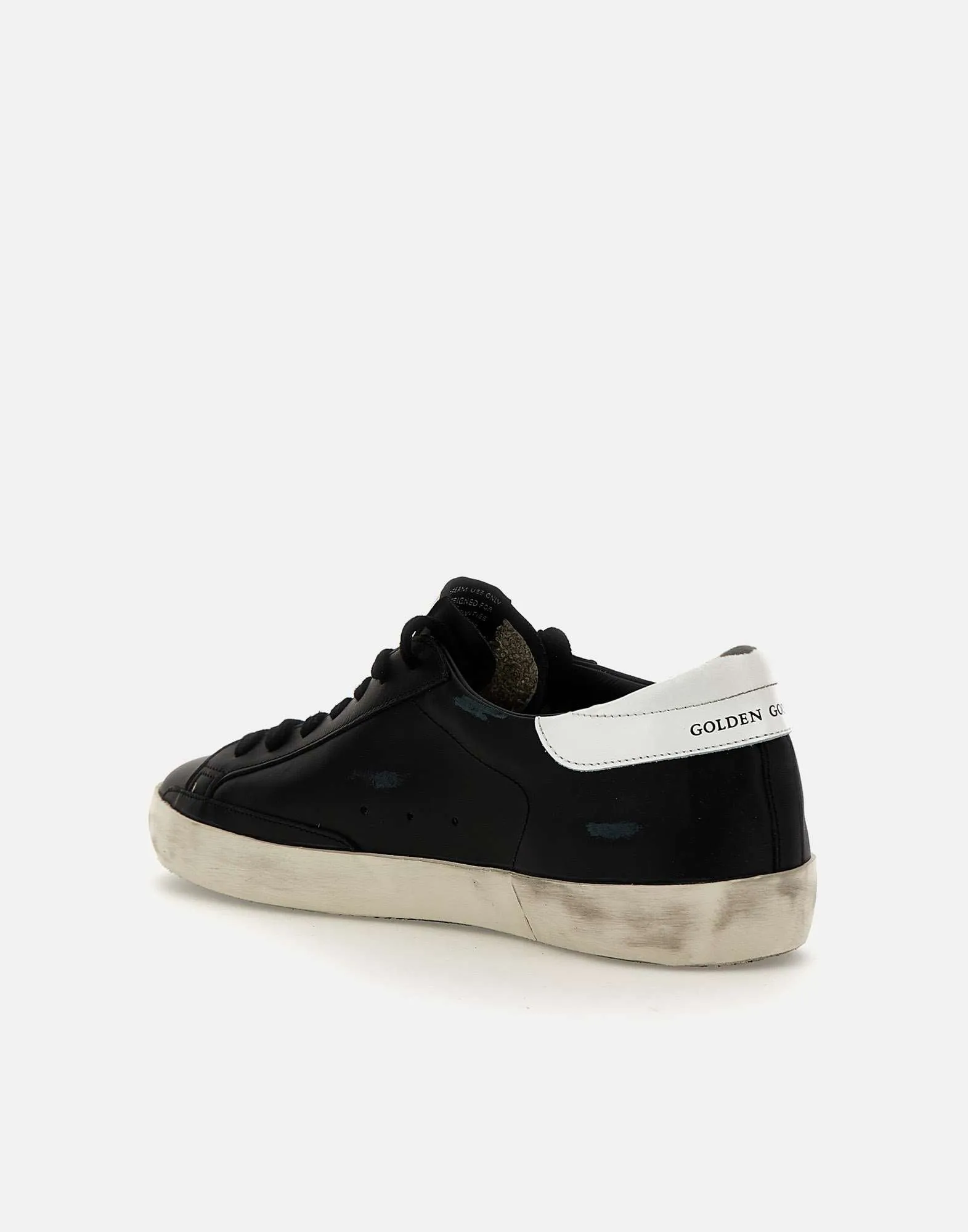 Black Leather Superstar Classic Sneakers