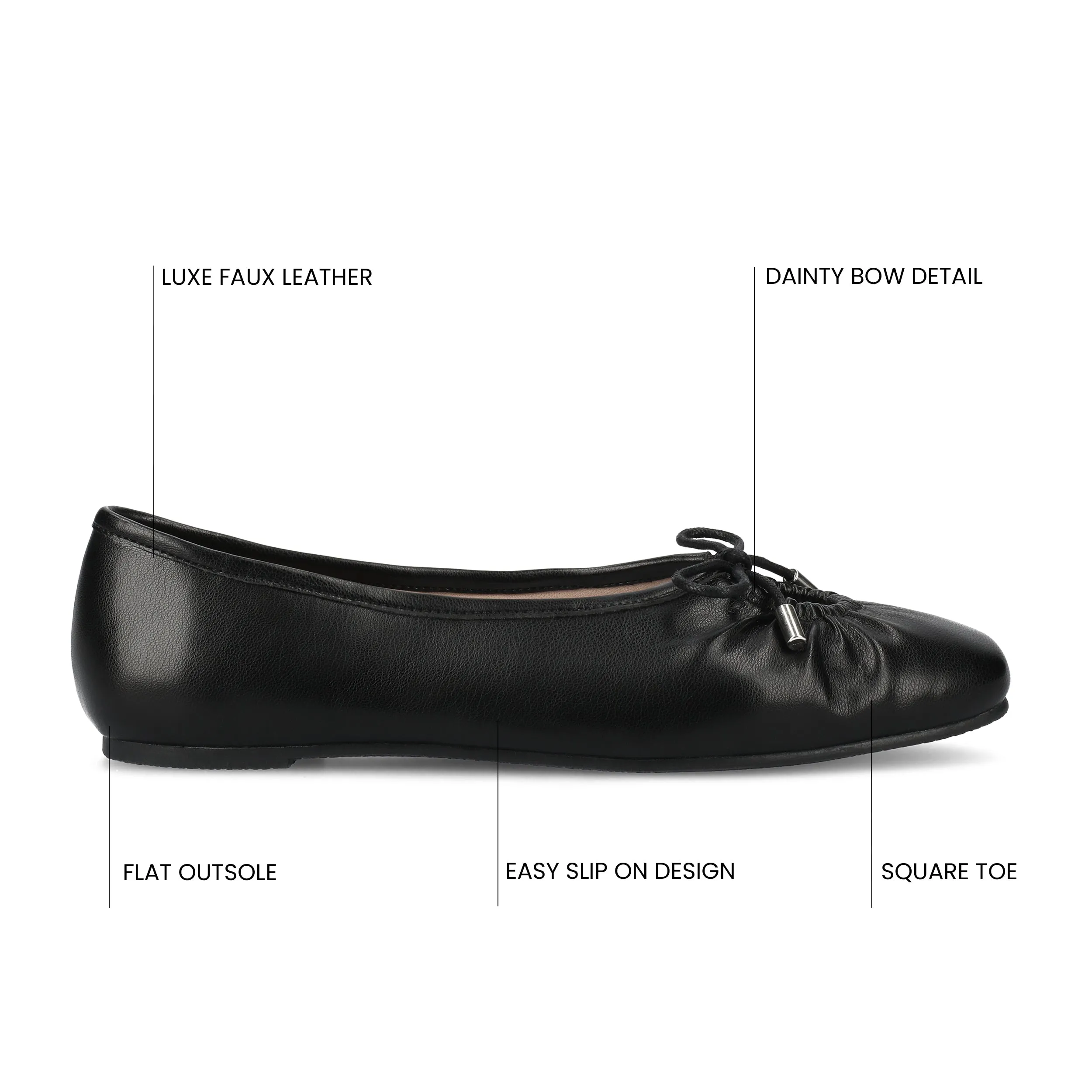 CALLEE BALLET FLATS IN FAUX LEATHER