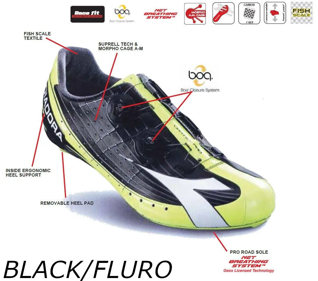 Diadora Vortex-Pro Carbon Sole Cycling Shoes