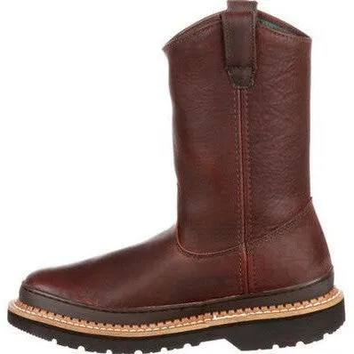 Georgia Men's Giant 11" Wellington Pull On Work Boot -Brown- G4274