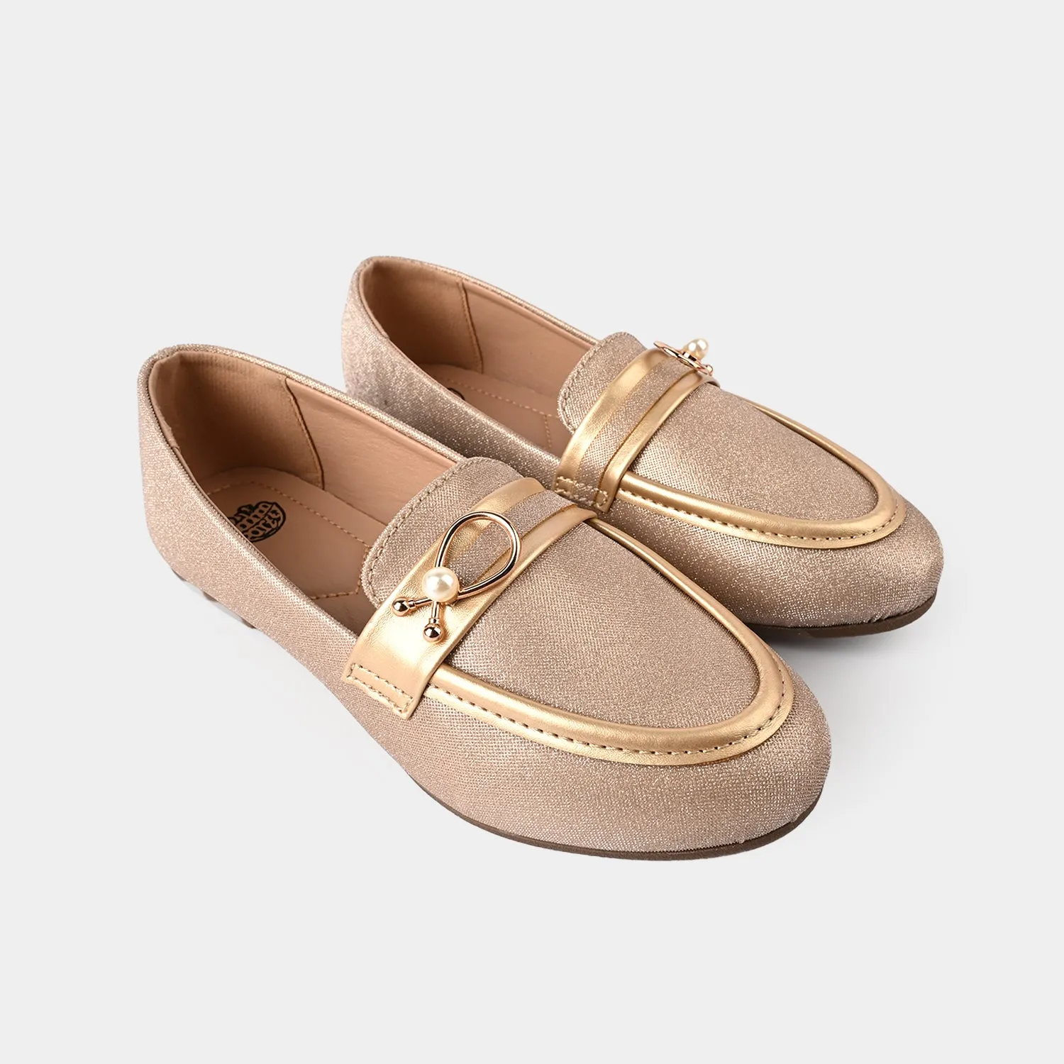 Girls Loafer OS-01-Golden