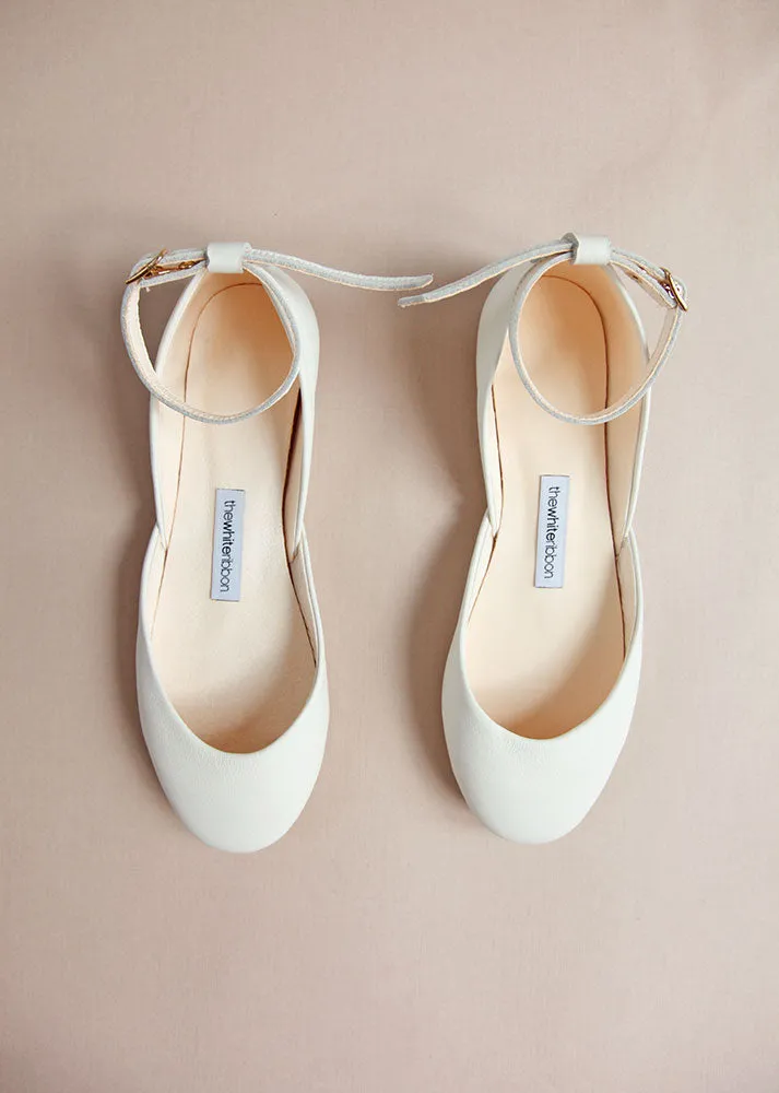 LUNA BALLET FLATS - LIGHT IVORY