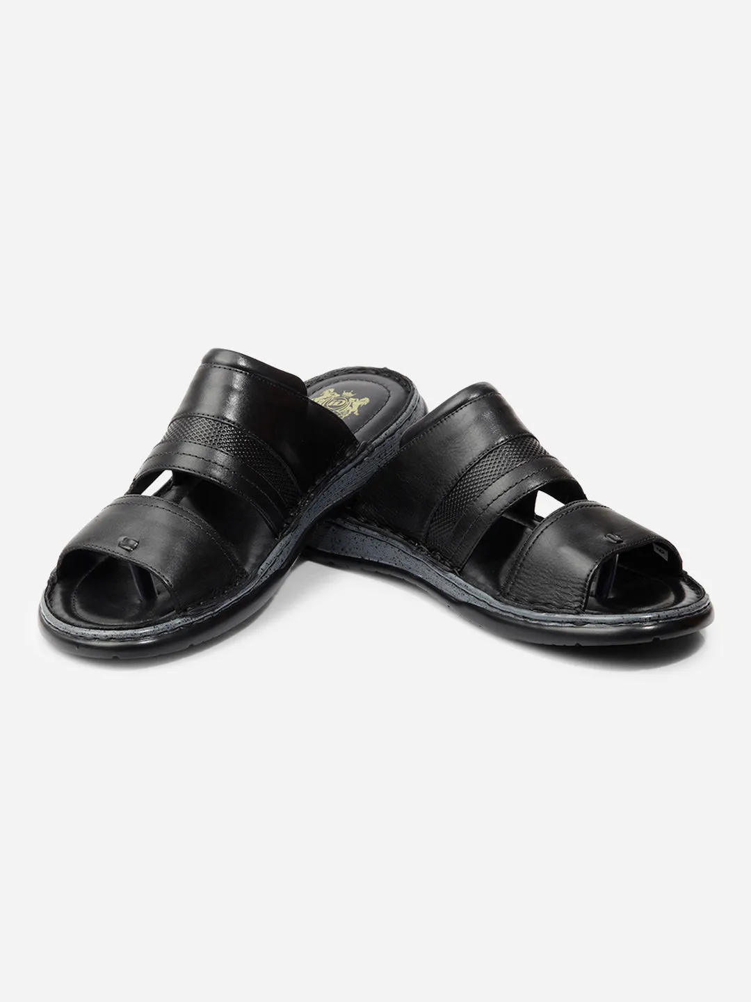 Men Black Sandal / Slipper (ID4216)