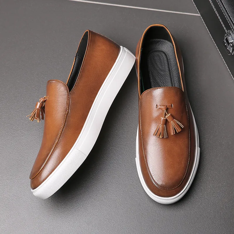 Men Casual Leather Loafers Shoes