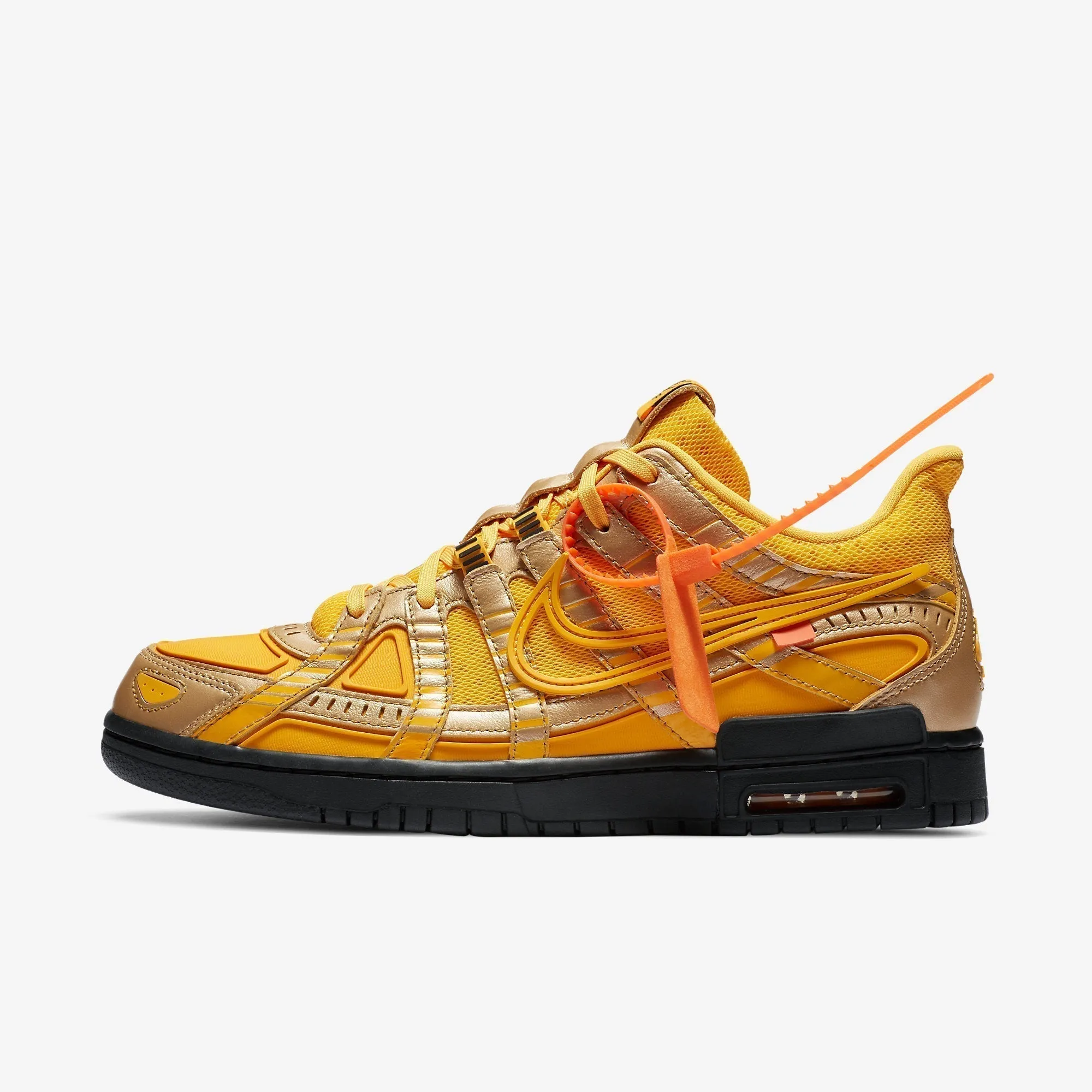 (Men's) Nike Air Rubber Dunk x Off-White 'University Gold' (2020) CU6015-700