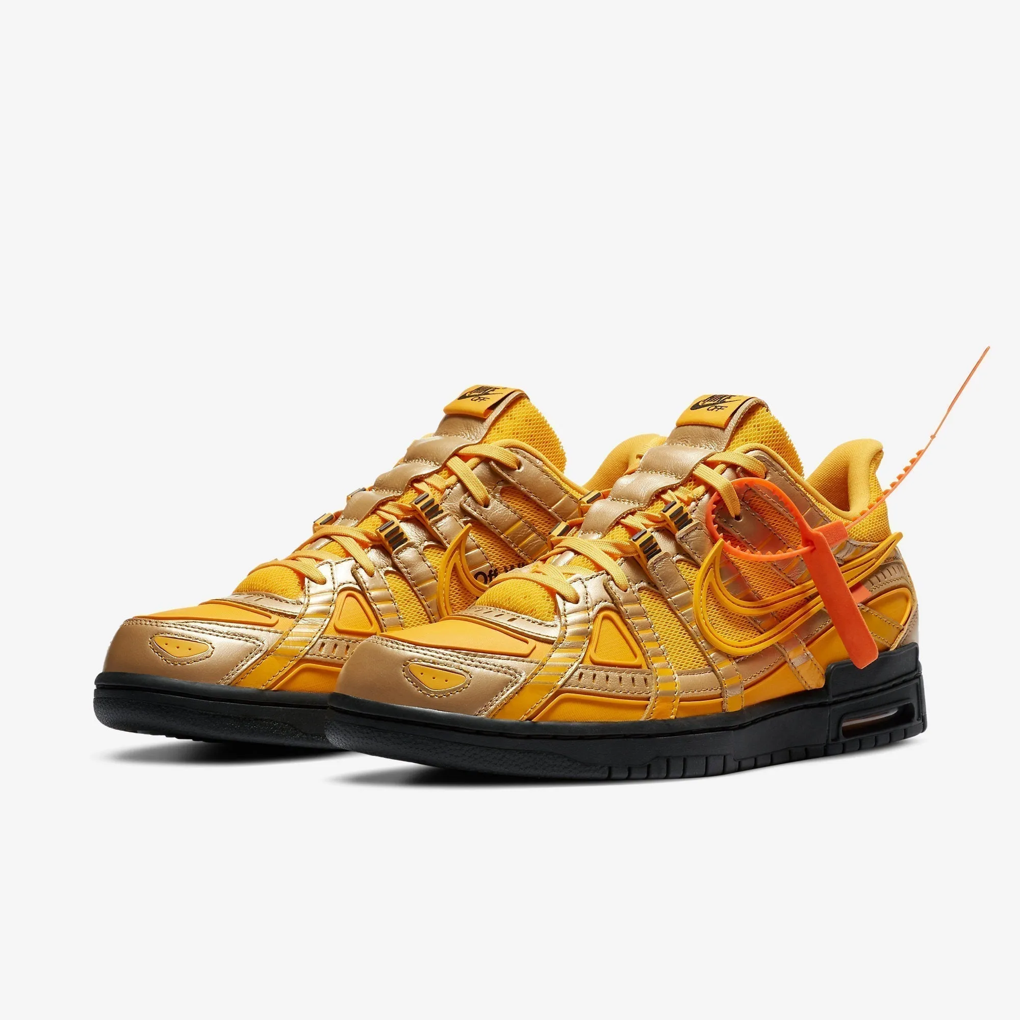 (Men's) Nike Air Rubber Dunk x Off-White 'University Gold' (2020) CU6015-700