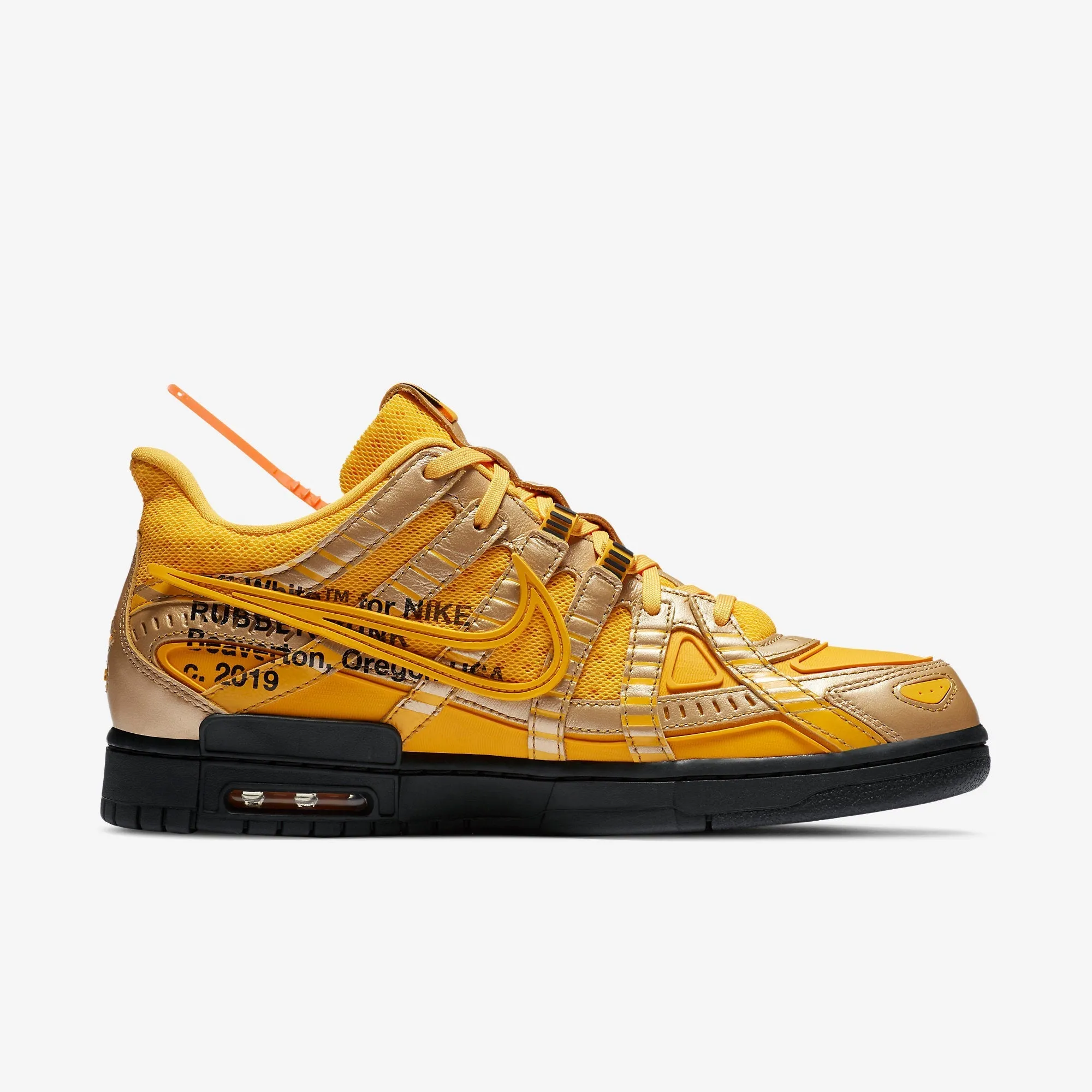 (Men's) Nike Air Rubber Dunk x Off-White 'University Gold' (2020) CU6015-700