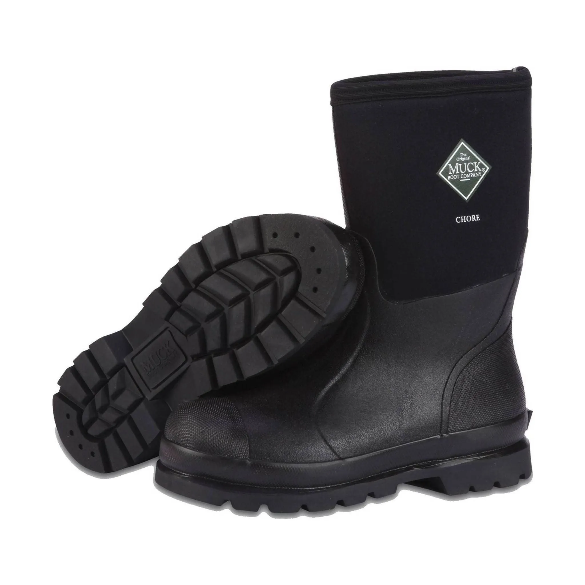 Muck Boot Men's Chore Classic Mid Plain Toe Work Boot - Black