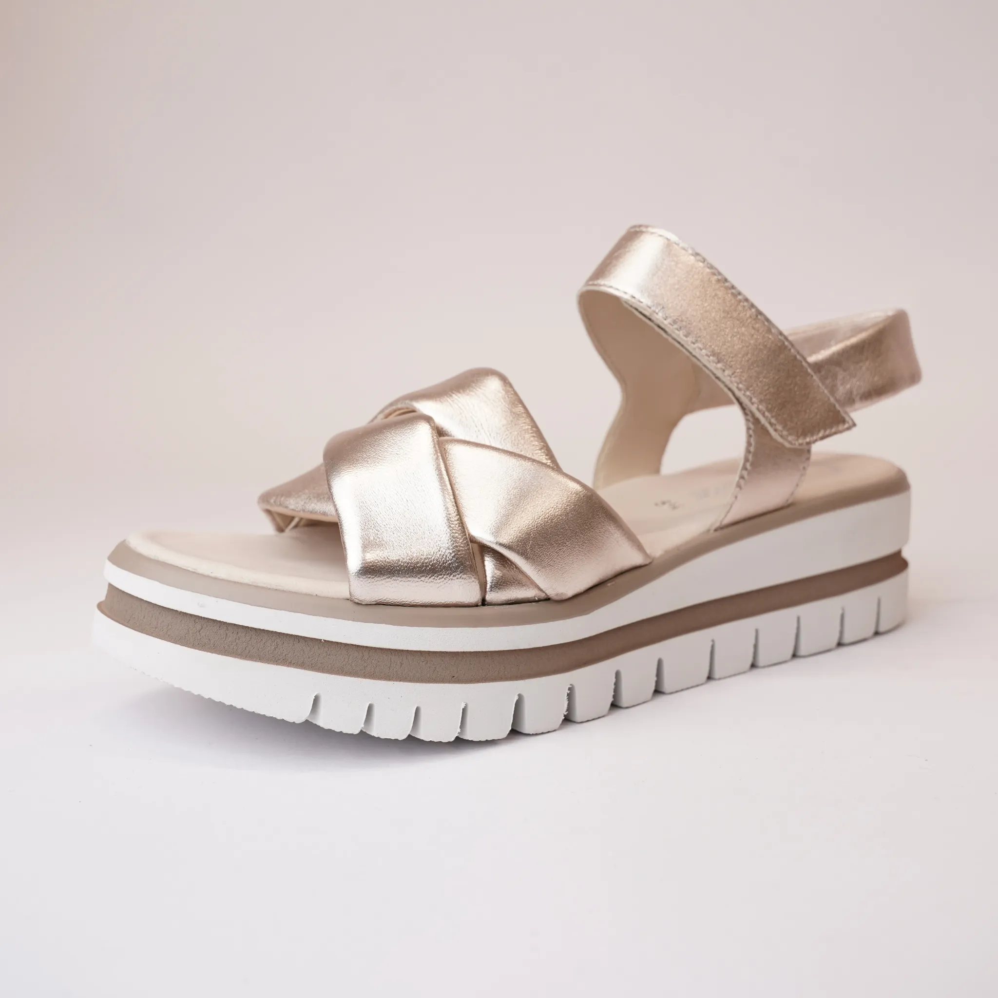 Ormond Pewter Leather Sandals