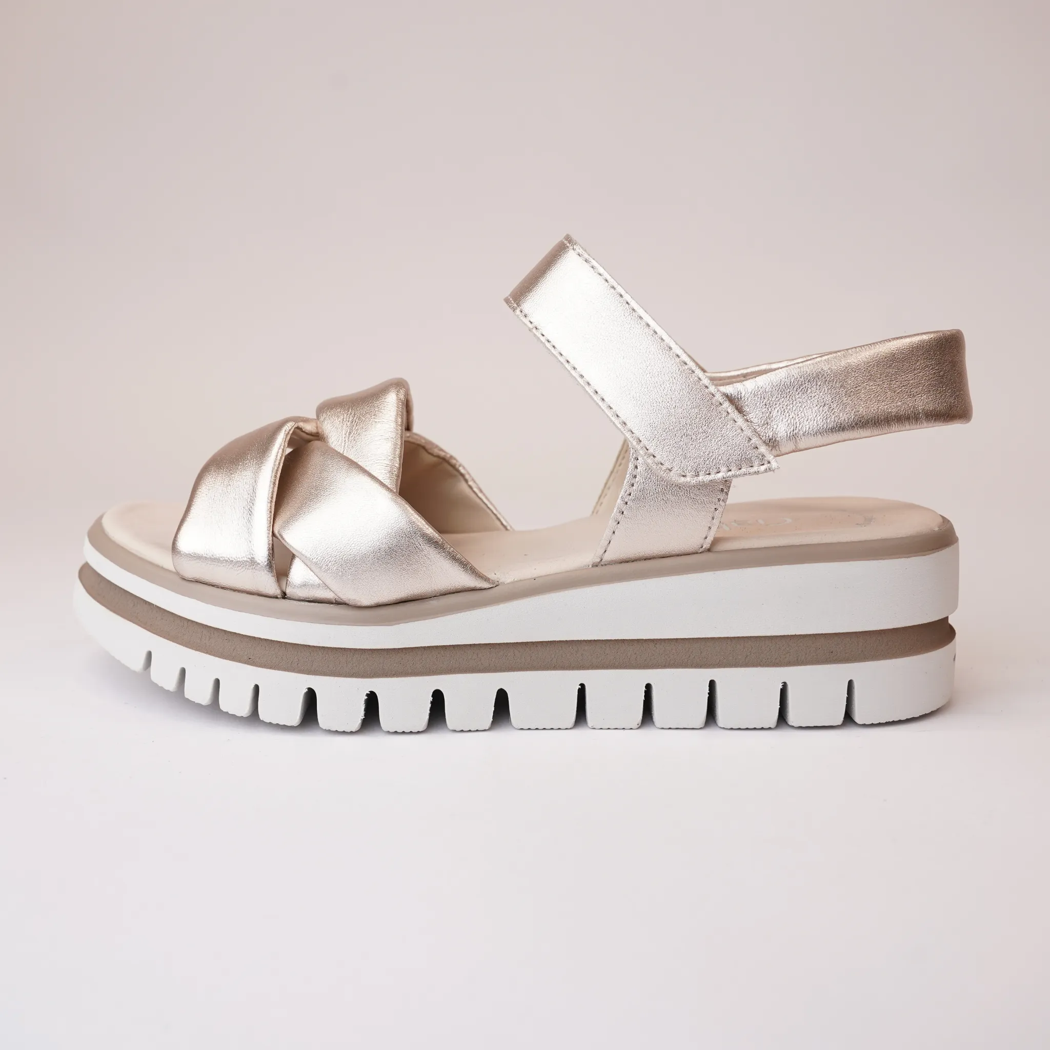 Ormond Pewter Leather Sandals