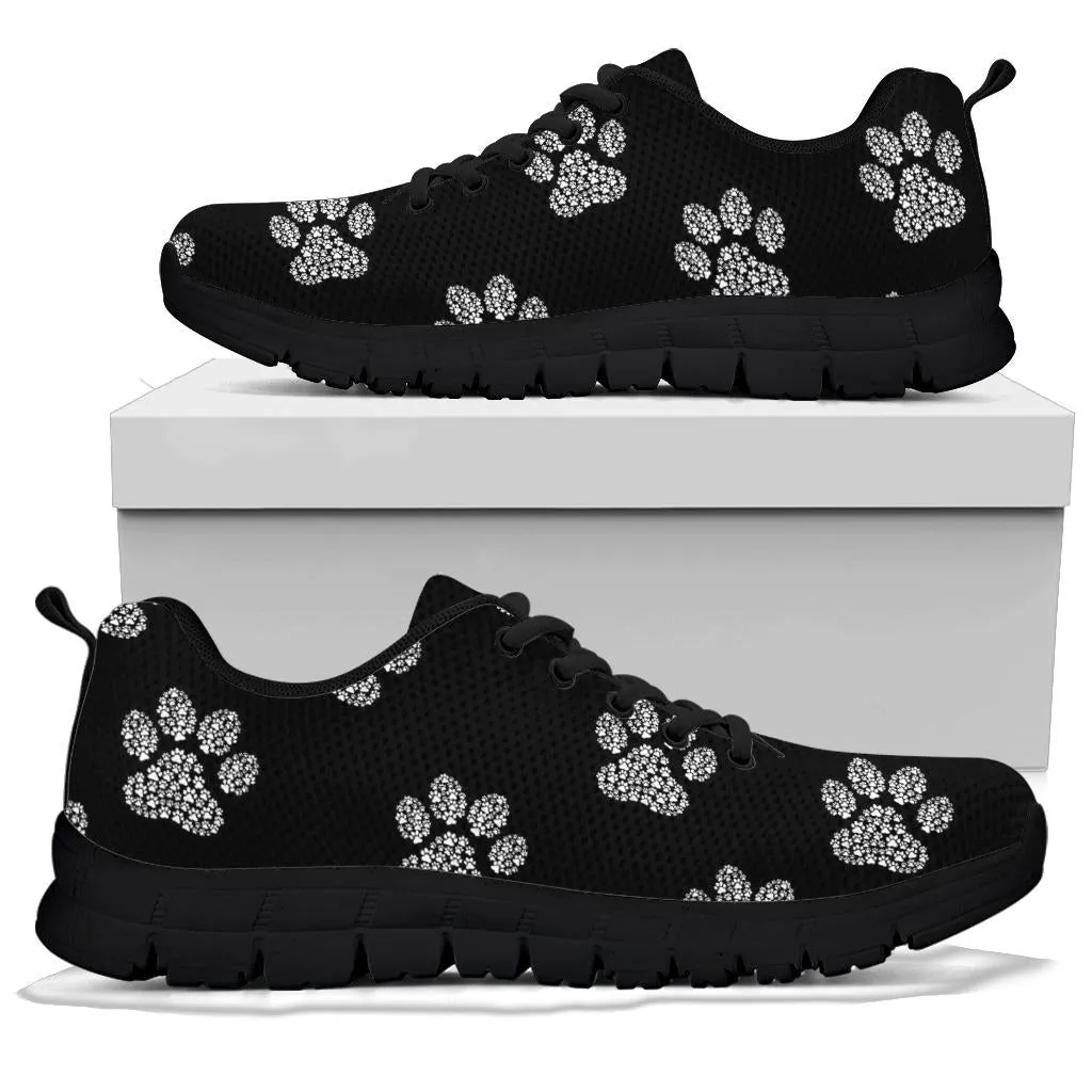 Pawprints Inception Pattern White - Women's Sneakers