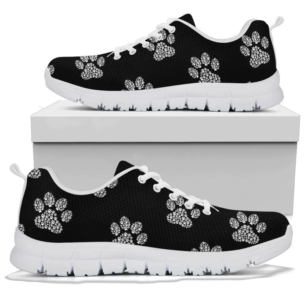 Pawprints Inception Pattern White - Women's Sneakers