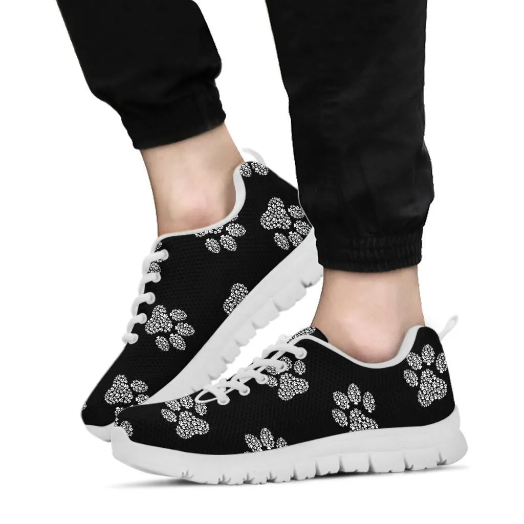 Pawprints Inception Pattern White - Women's Sneakers