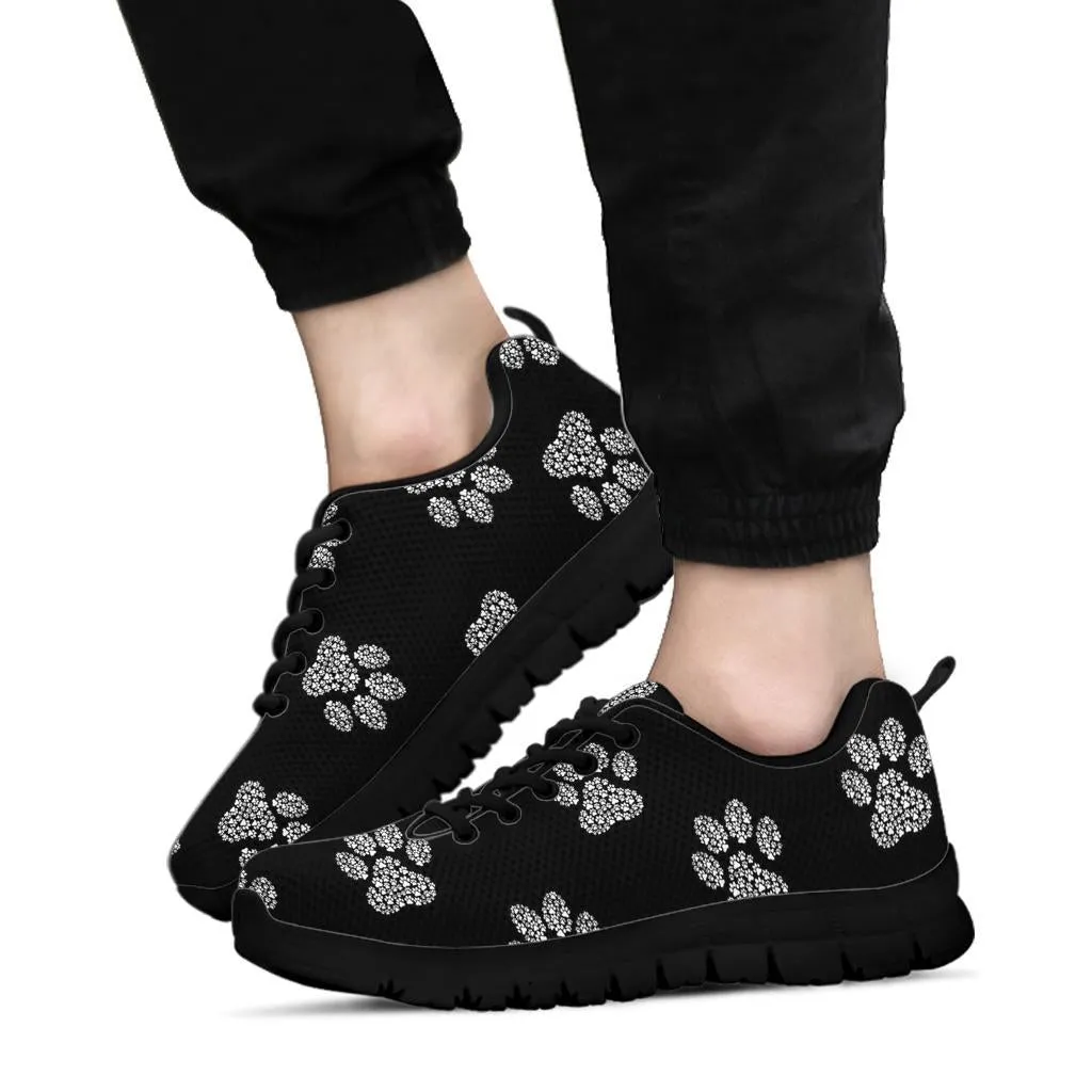 Pawprints Inception Pattern White - Women's Sneakers