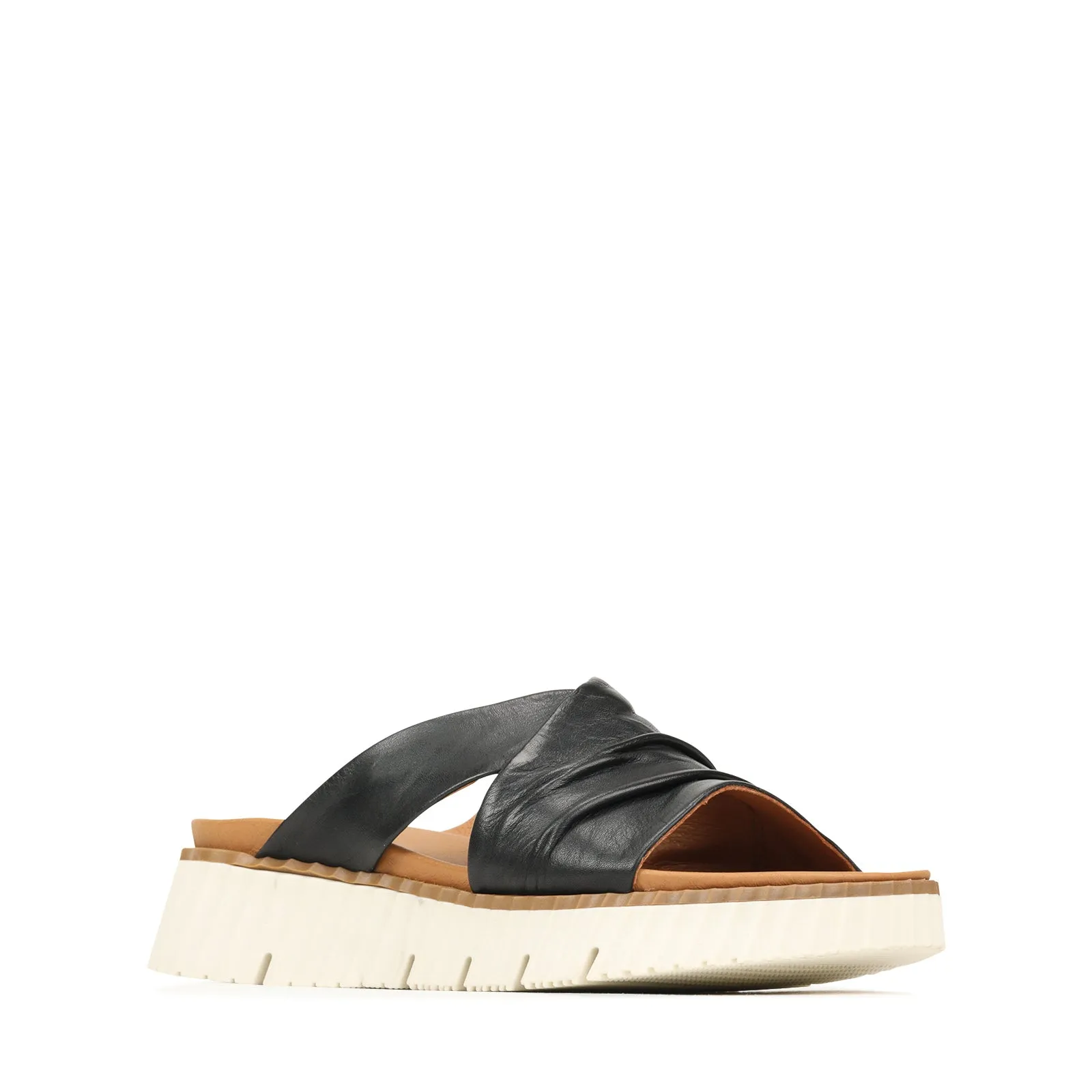 PELA LEATHER SLIDE SANDALS