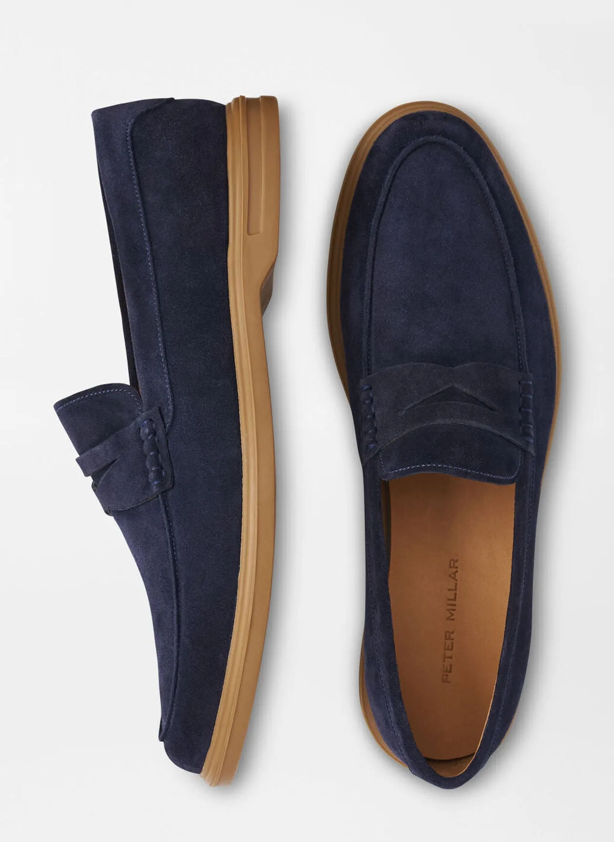 Peter Millar Excursionist Penny Loafer In Dark Navy