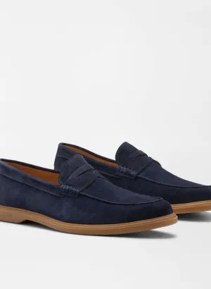 Peter Millar Excursionist Penny Loafer In Dark Navy