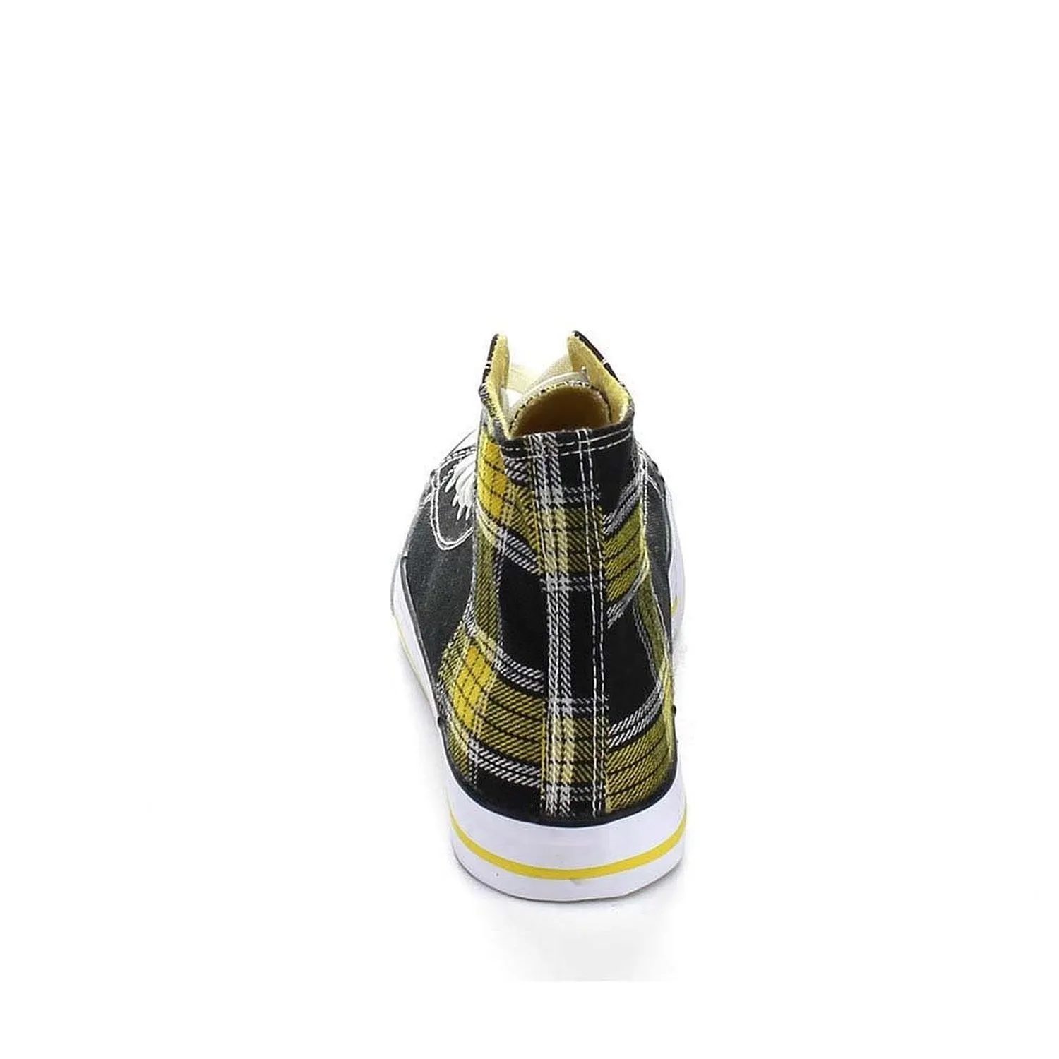 Plaid Tartan Lace Up Hi-top Designer Inspired Sneaker