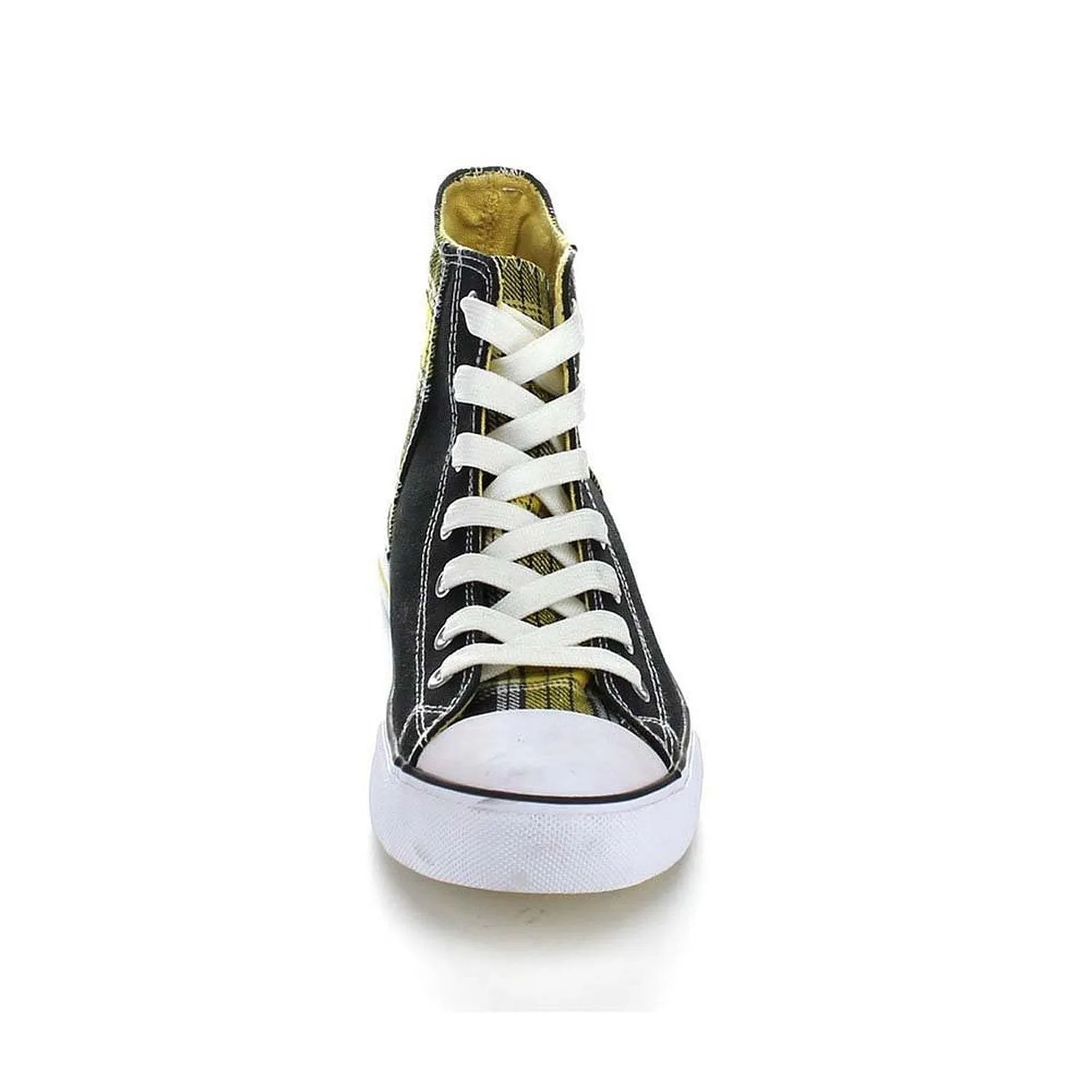 Plaid Tartan Lace Up Hi-top Designer Inspired Sneaker