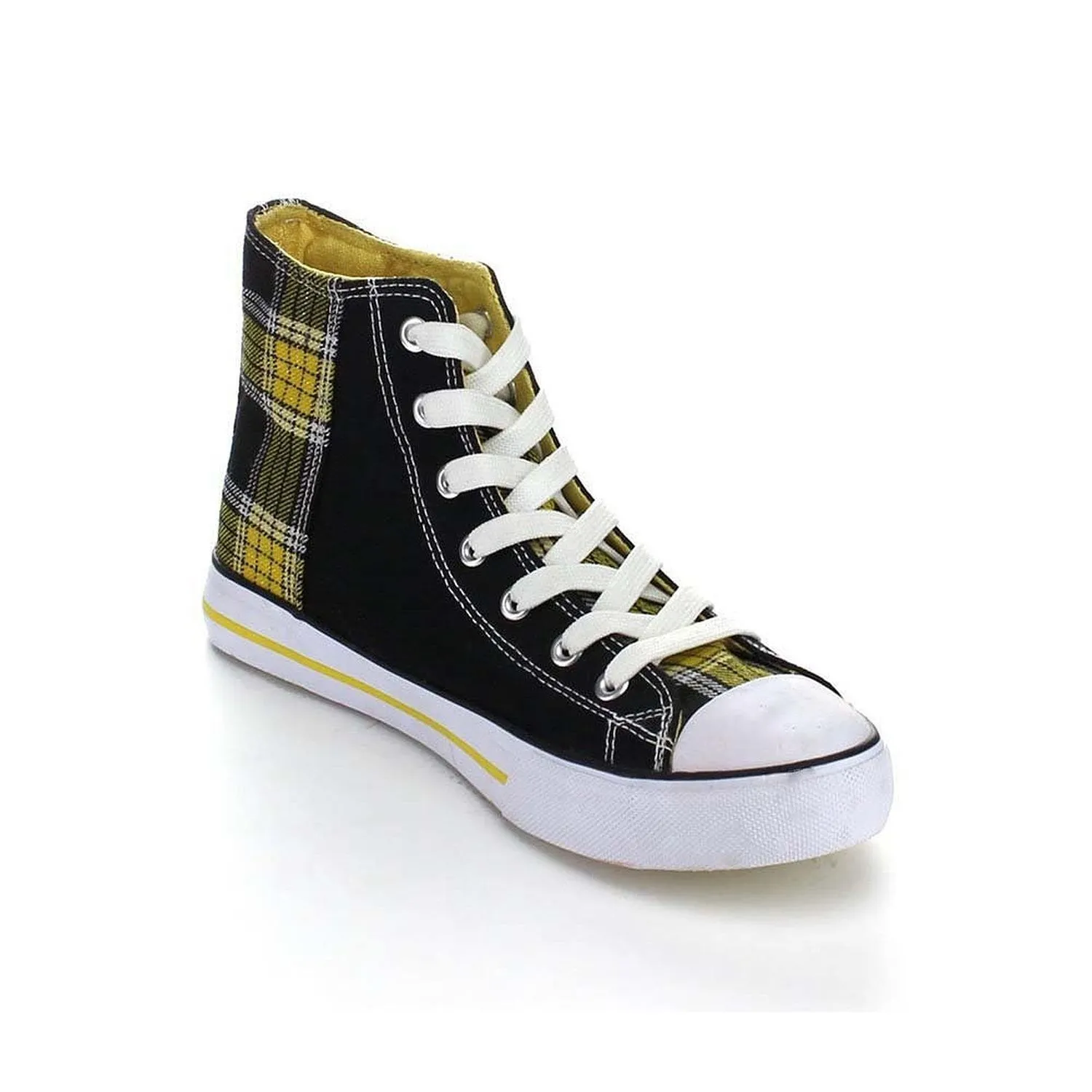 Plaid Tartan Lace Up Hi-top Designer Inspired Sneaker