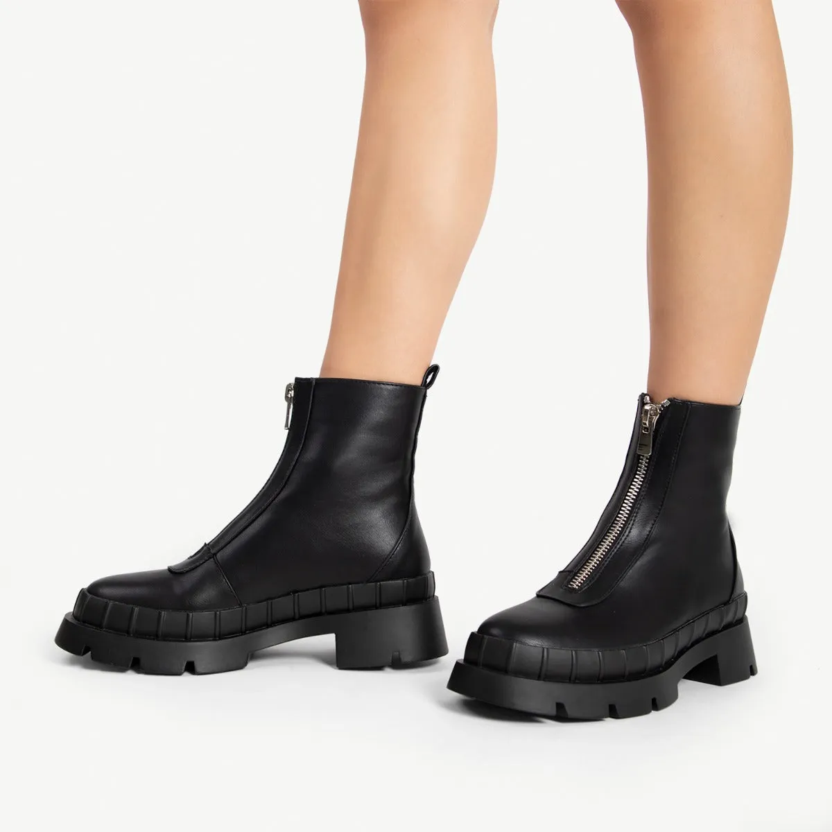 RAID Annya Chunky Ankle Boot in Black