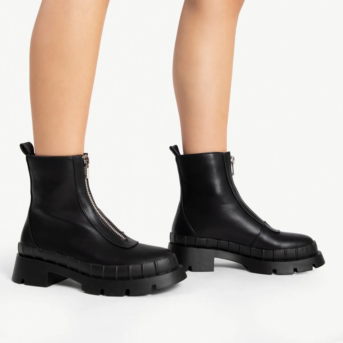 RAID Annya Chunky Ankle Boot in Black