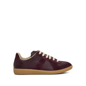 Replica Leather Sneaker in Merlot