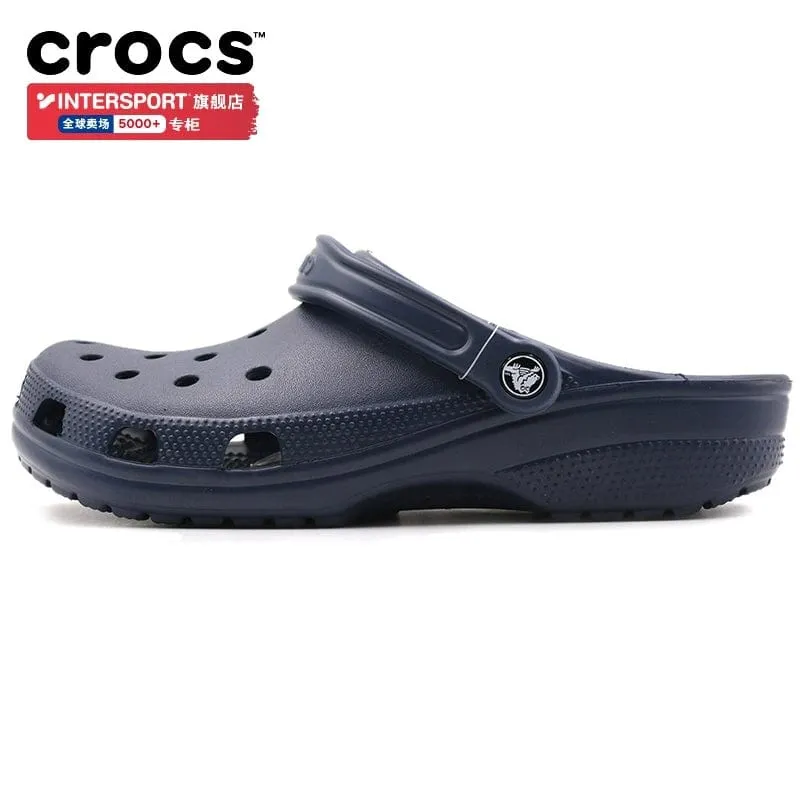 Summer New Crocs Unisex Sports Sandals Beach Shoes Slippers Fashionable Short Eye Catching Design for Men and Women