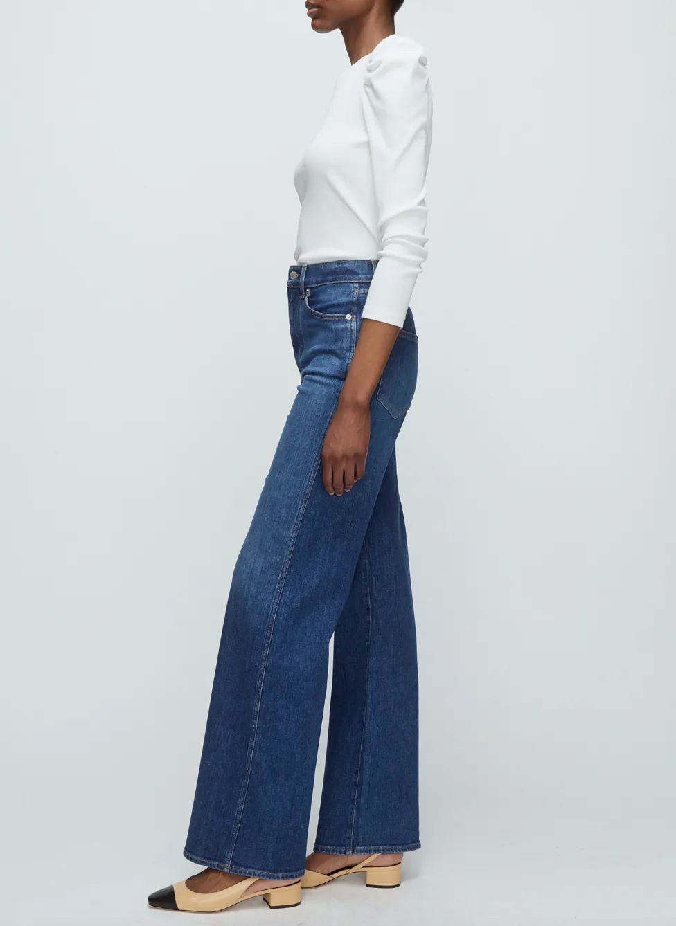 Taylor High Rise Wide Leg Jean - Bright Blue