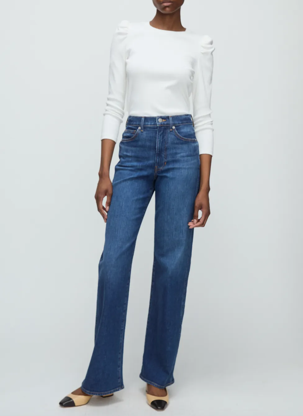 Taylor High Rise Wide Leg Jean - Bright Blue