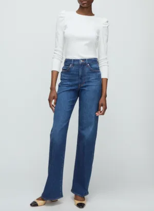 Taylor High Rise Wide Leg Jean - Bright Blue