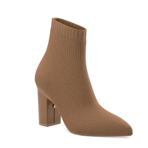 The Bootie - Whiskey Knit   Block Heel Kit 4 Whiskey