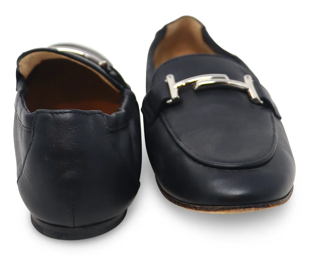 Tod's Black Leather Flats sz 9