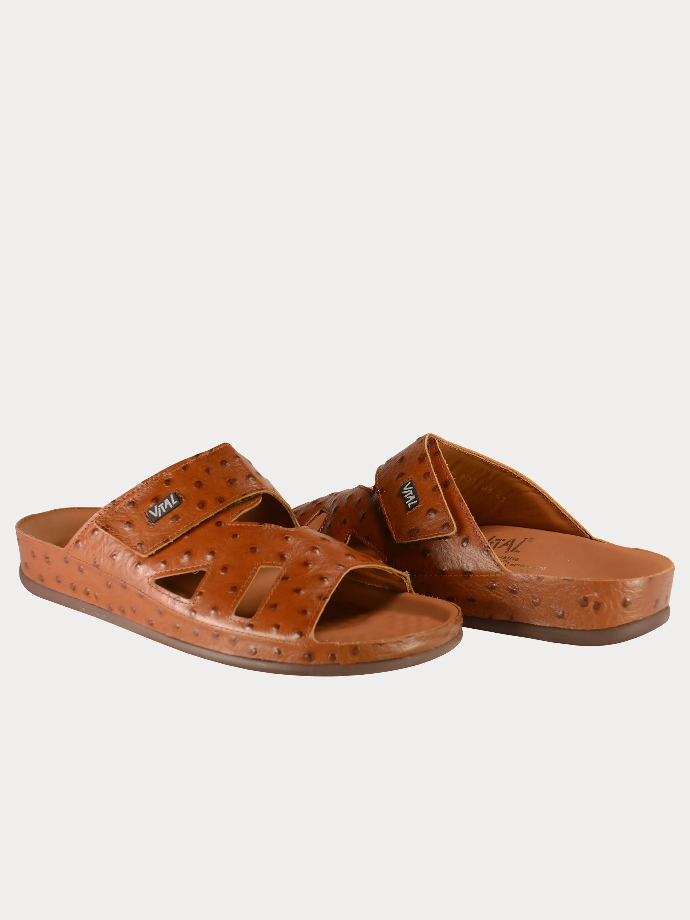 Vital Mens Detail Strap Leather Sandals