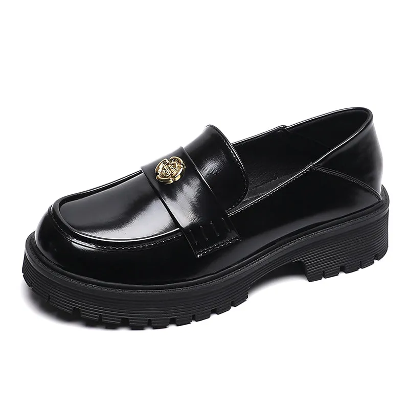 Women Retro Minimalist Casual Thick Soled Loafers