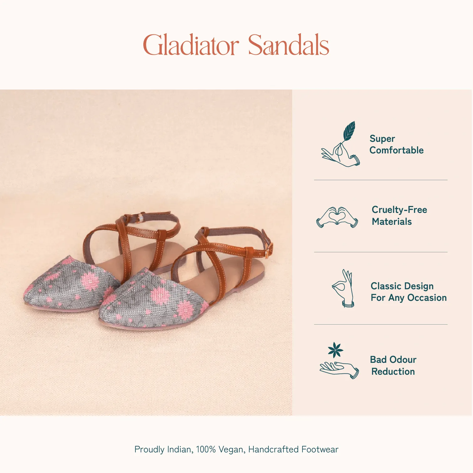 Zouk Kadapa Garden Gladiator Sandals